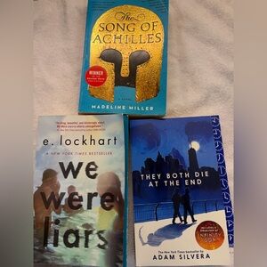 Set of 3 Young Adult Books - Achilles, We Were Liars, They Both Die at the End